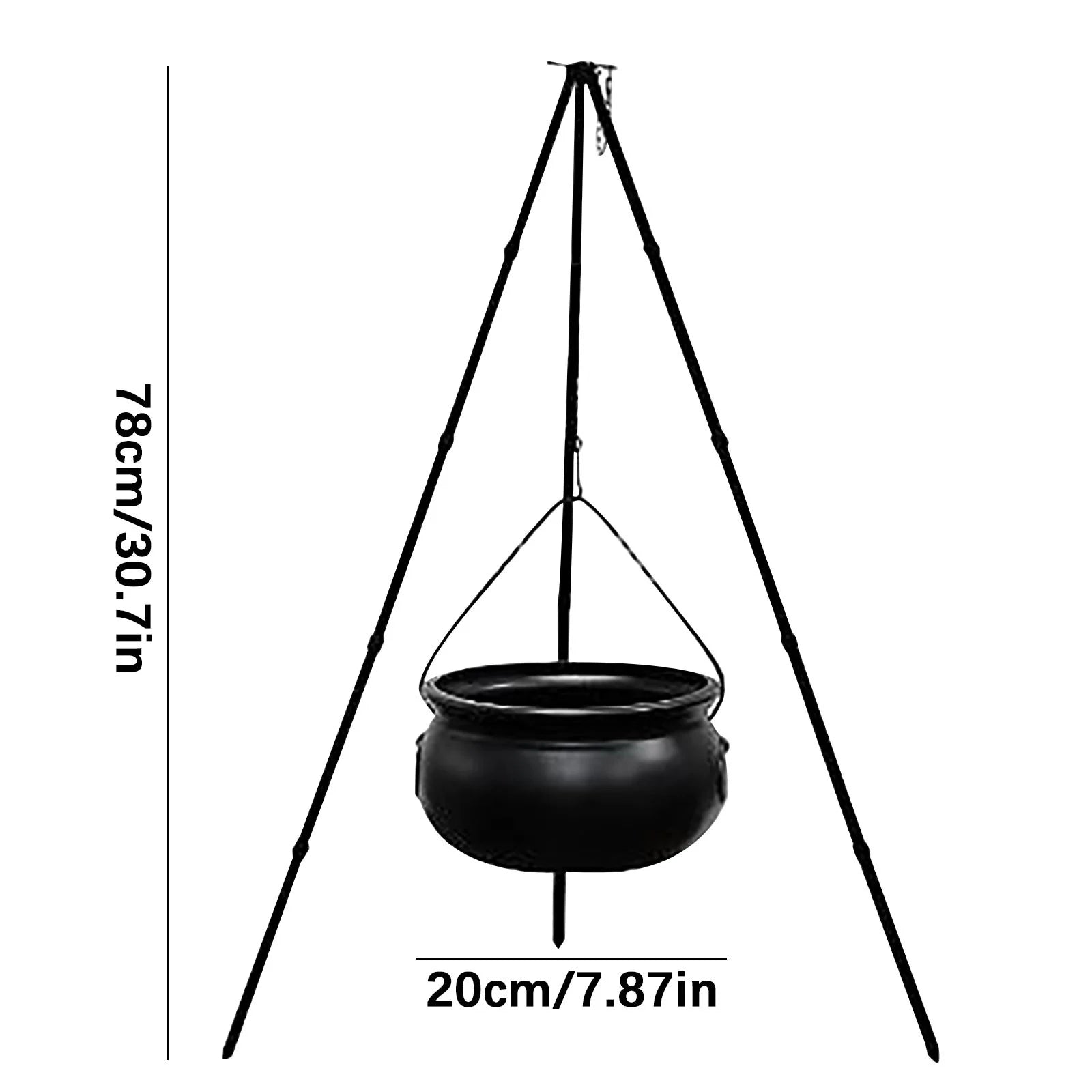 Halloween Decorations Indoor Outdoor on Clearance - Large Cauldron Halloween Decor on Tripod with Timer Lights - 30.7Inch Plastic Cauldron Witch, Halloween Decor, Fall Decorations for Home