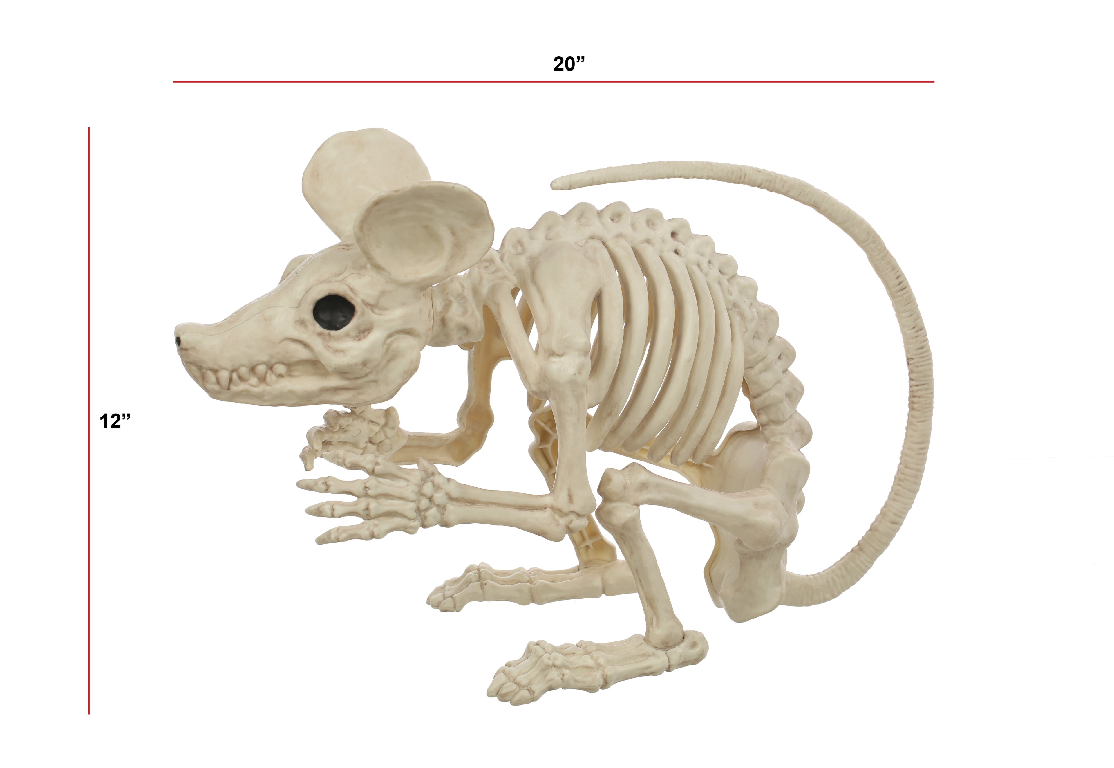 Rat Attack Giant Skeleton Rat Halloween Decoration, 20 Inches
