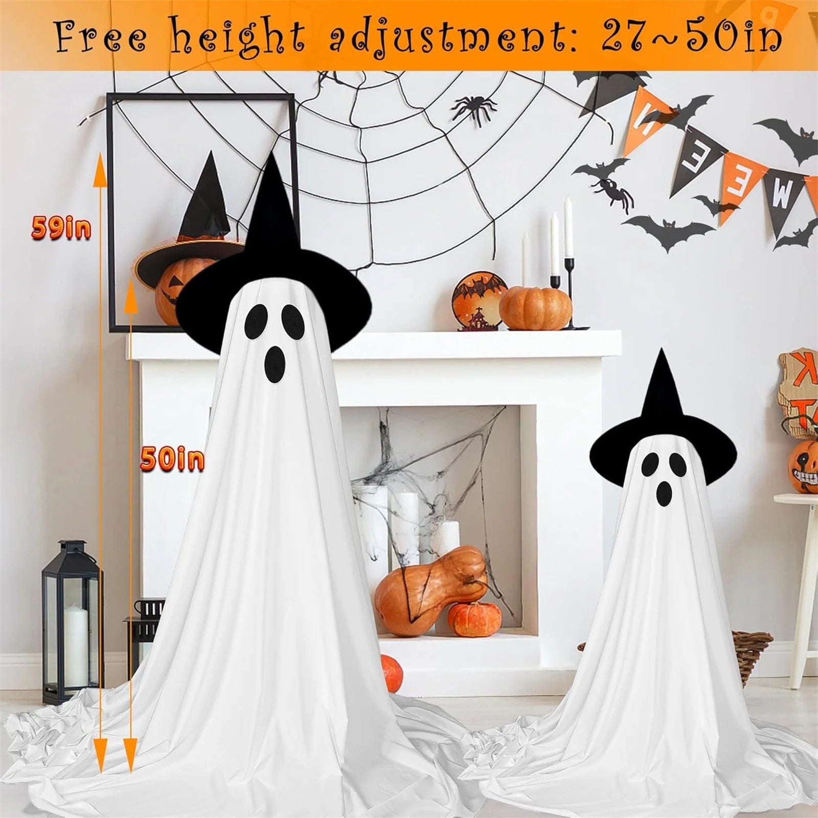 2025 New Halloween Decorations for Home Halloween Candy Halloween Decorations for outside Halloween Decorations Outdoor,Halloween Party Decorations Indoor,Spooky Decor with Remote Control String Ligh