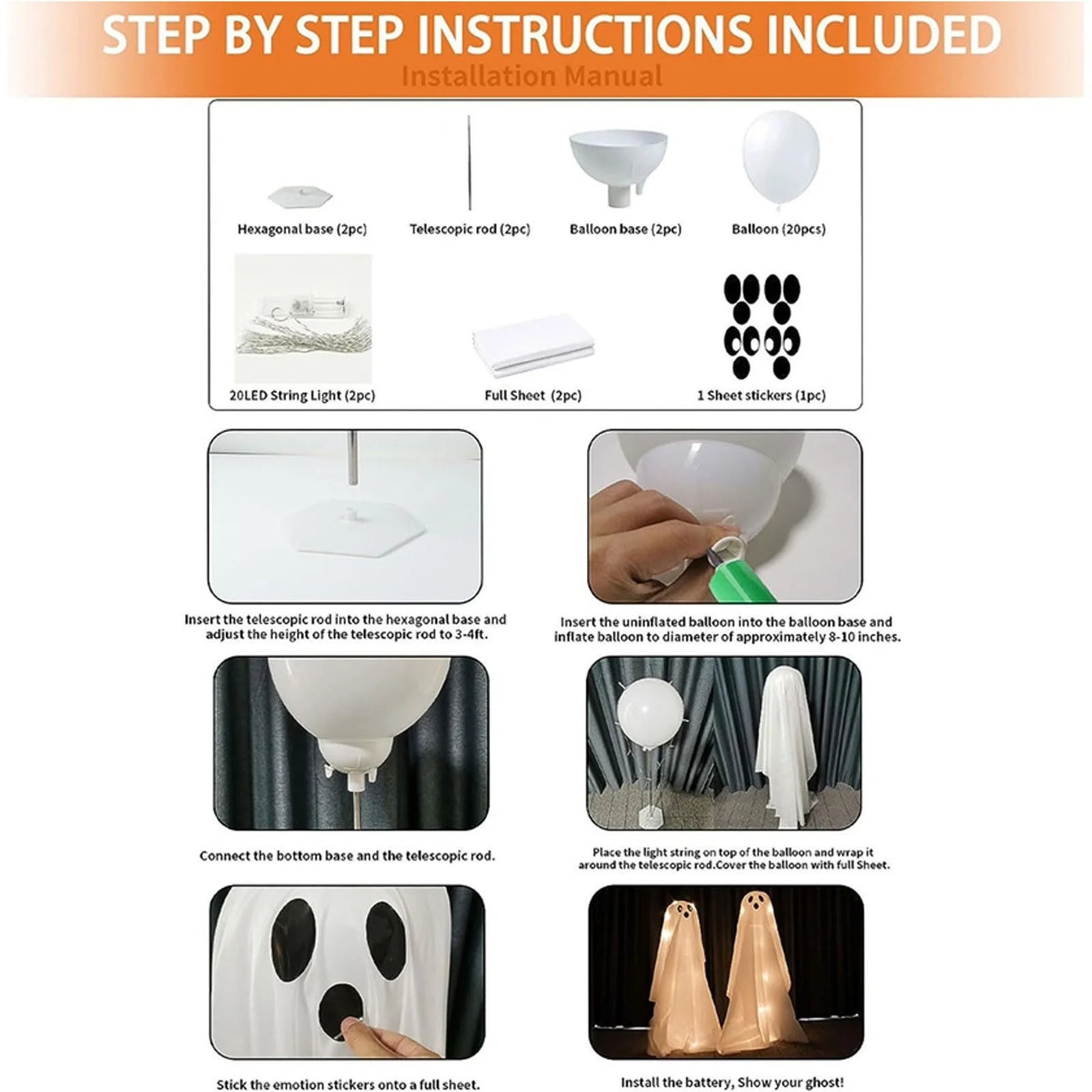 2025 New Halloween Decorations for Home Halloween Candy Halloween Decorations for outside Halloween Decorations Outdoor,Halloween Party Decorations Indoor,Spooky Decor with Remote Control String Ligh