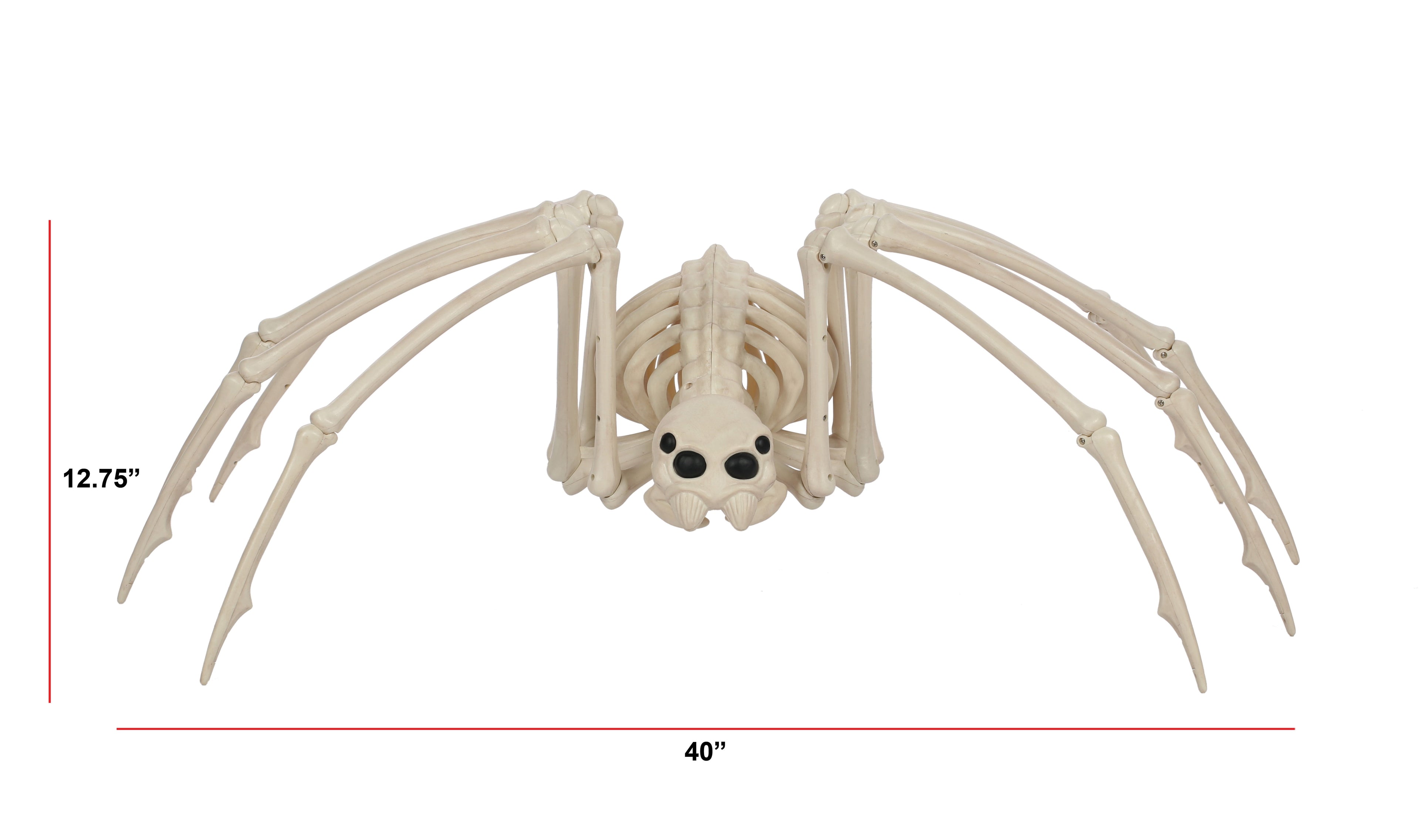 Halloween Skeleton Spider Decorative Prop - White