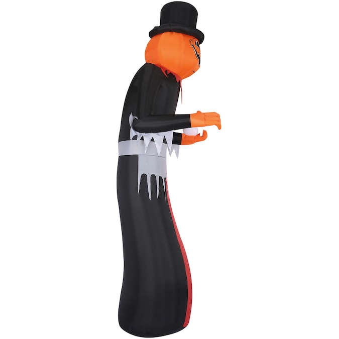 12-Ft Yard Stake Lighted Jack-O-Lantern Inflatable