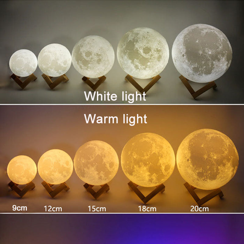 Custom Photo 3D Moon Lamp, Memory Gift for Family, Friends, Couples