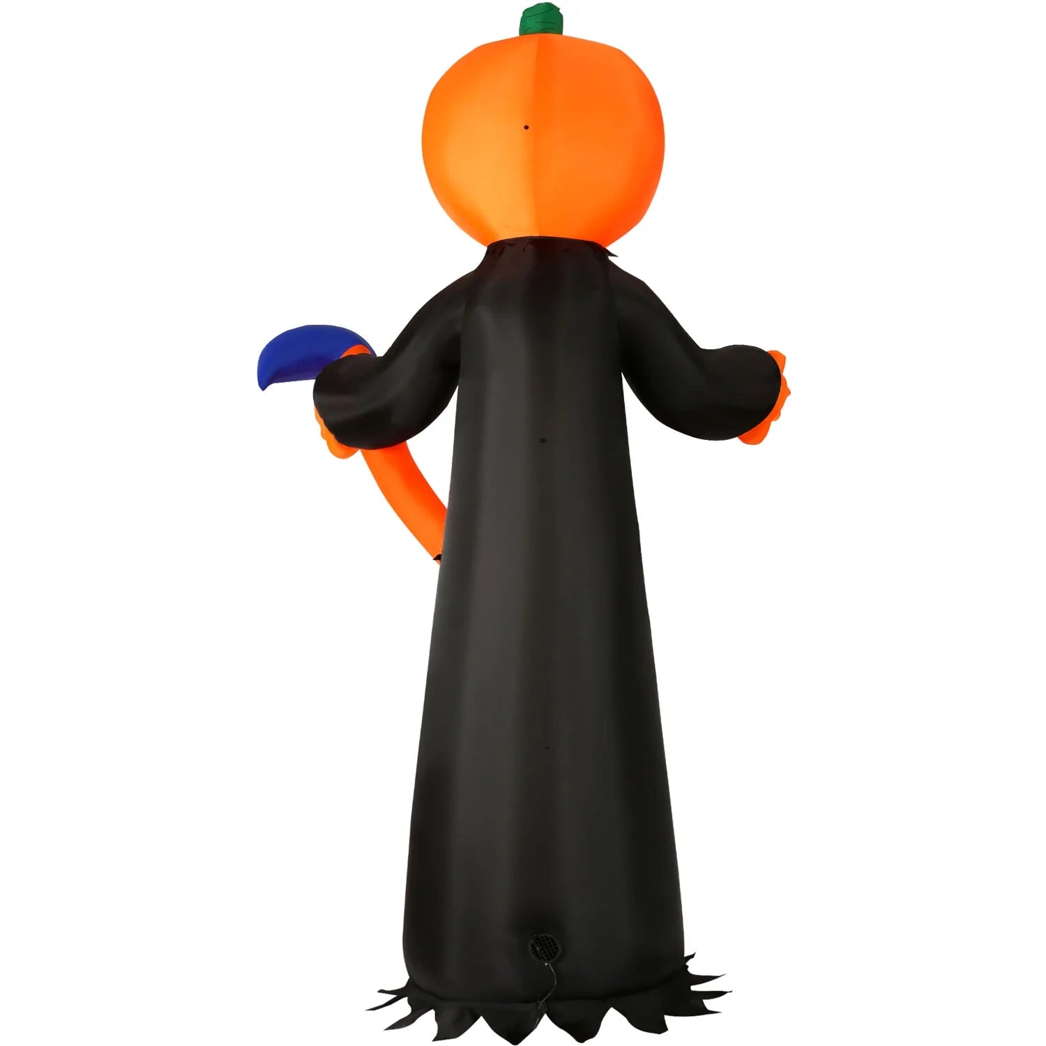 10-Ft. Inflatable Halloween Jack-O-Lantern Reaper LED Lights | Festive Holiday Blow-Up Decorations | Blower, Ropes, and Stakes Included | HIJOL102-LA
