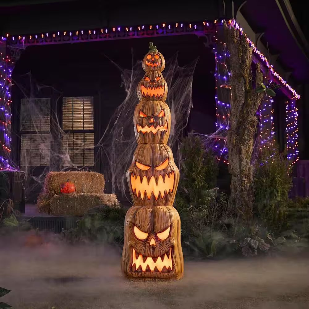 8.5 Ft. Halloween Classics Giant-Sized LED Jack-O-Lanterns Stack
