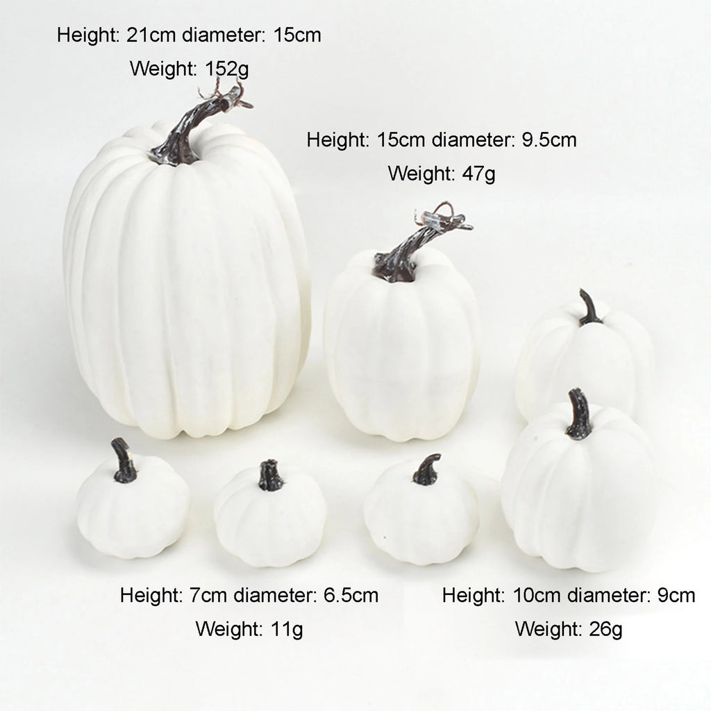 7Pcs Thanksgiving Artificial Pumpkin Home Decoration Sets, Artificial Vegetables Pumpkin for Fall Halloween Home Decor