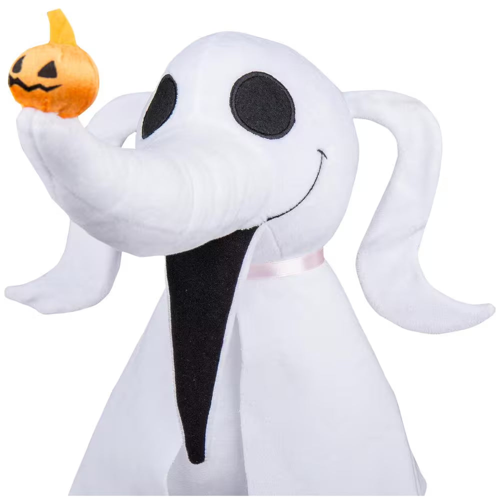 13In. Zero with Jack-O'-Lantern Nose Standing Halloween Greeter Sculpture