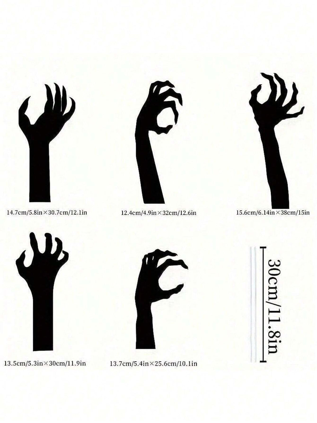 5PCS Scary Halloween Yard Decorations, Black Halloween Handmade Lawn Stakes, Suitable for Halloween Silhouette Yard Decorations, Halloween Sidewalk Signs, Outdoor Halloween Yard Decorations