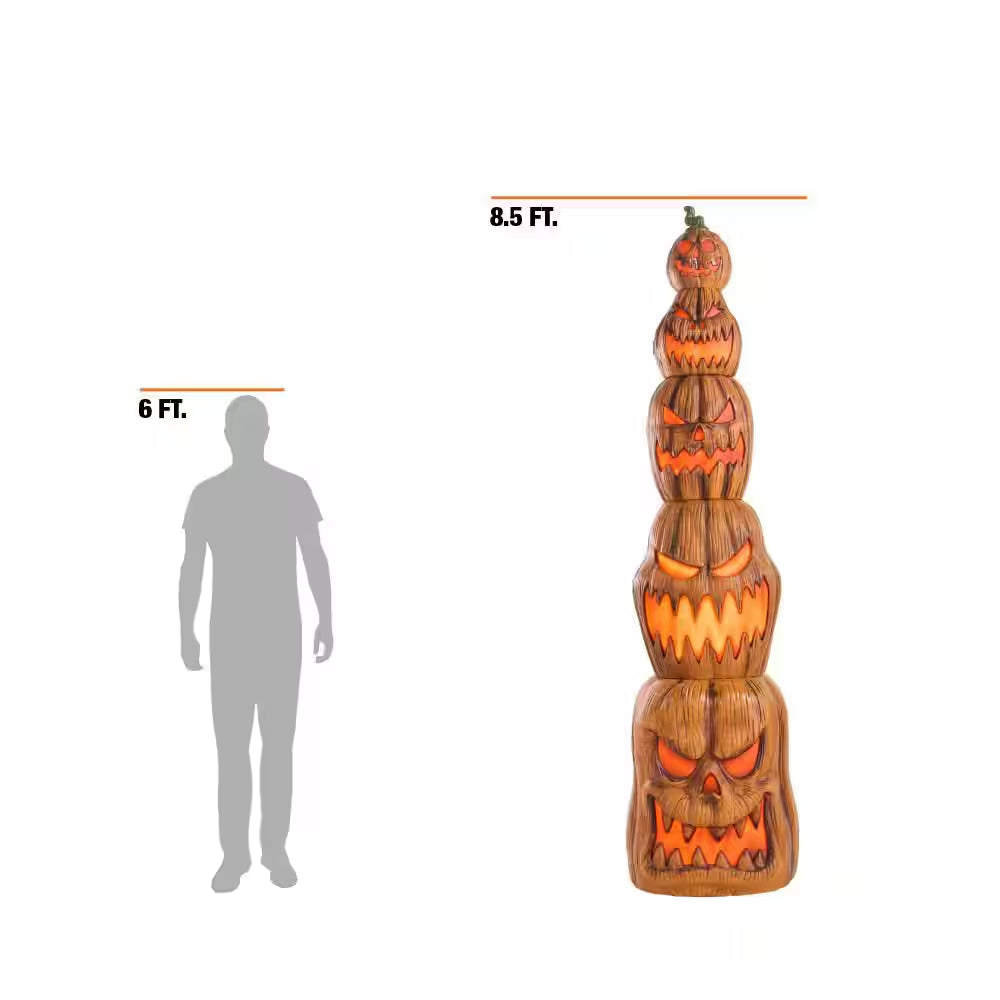 8.5 Ft. Halloween Classics Giant-Sized LED Jack-O-Lanterns Stack